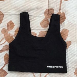 Skechers black sports bra